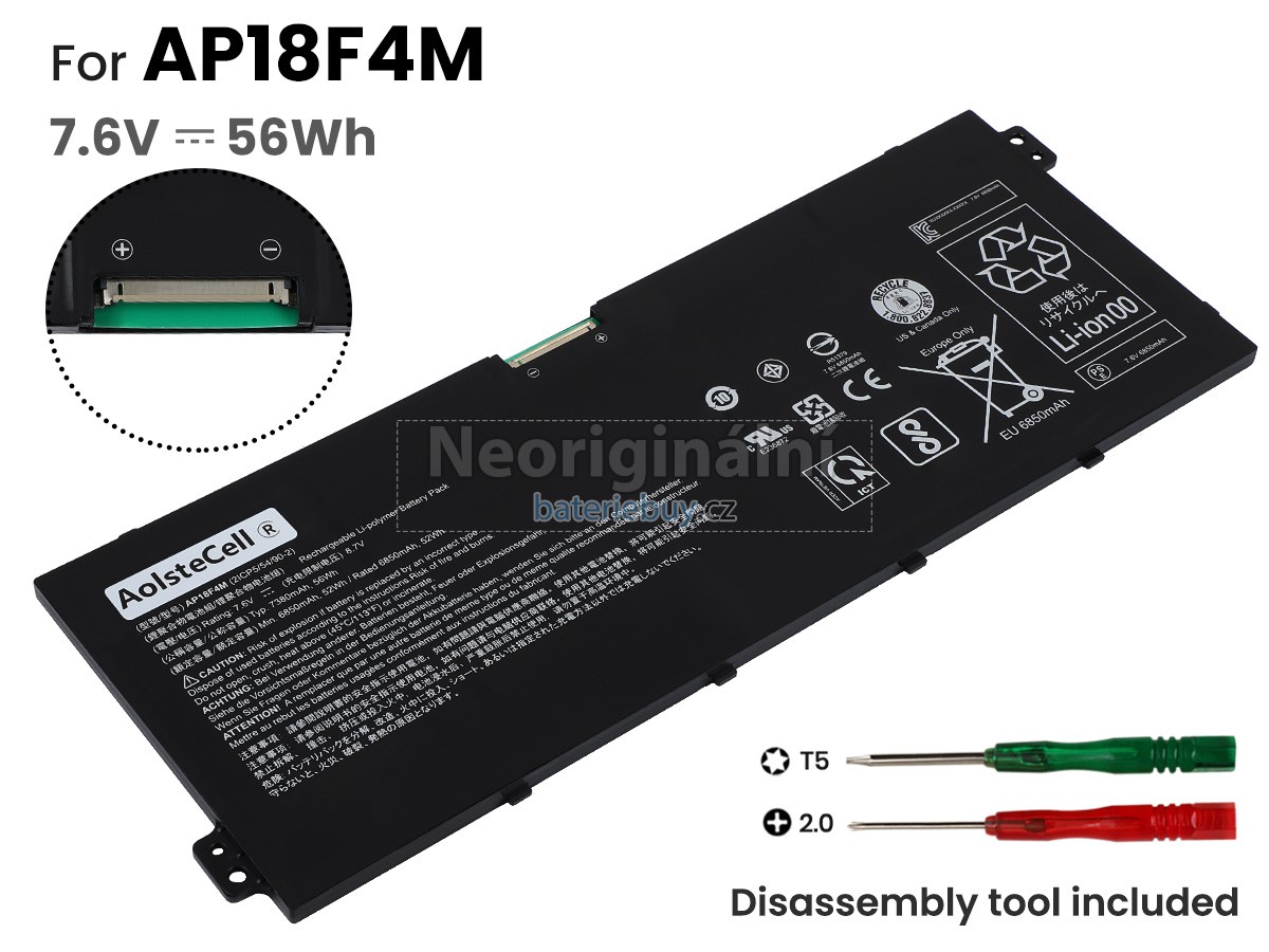 Nahrazení Acer SPIN 7 SP714-61NA-S2GG baterie