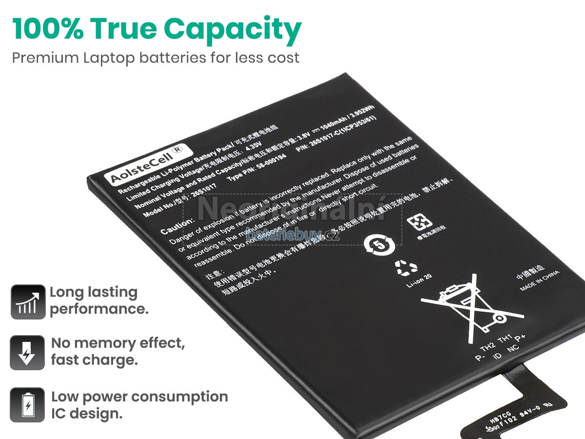 Nahrazení Amazon 26S1017 baterie