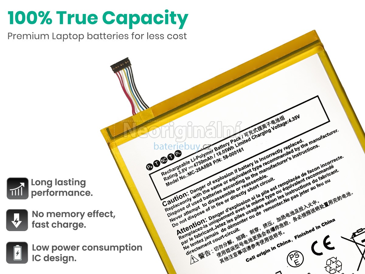 Nahrazení Amazon 26S1018 baterie