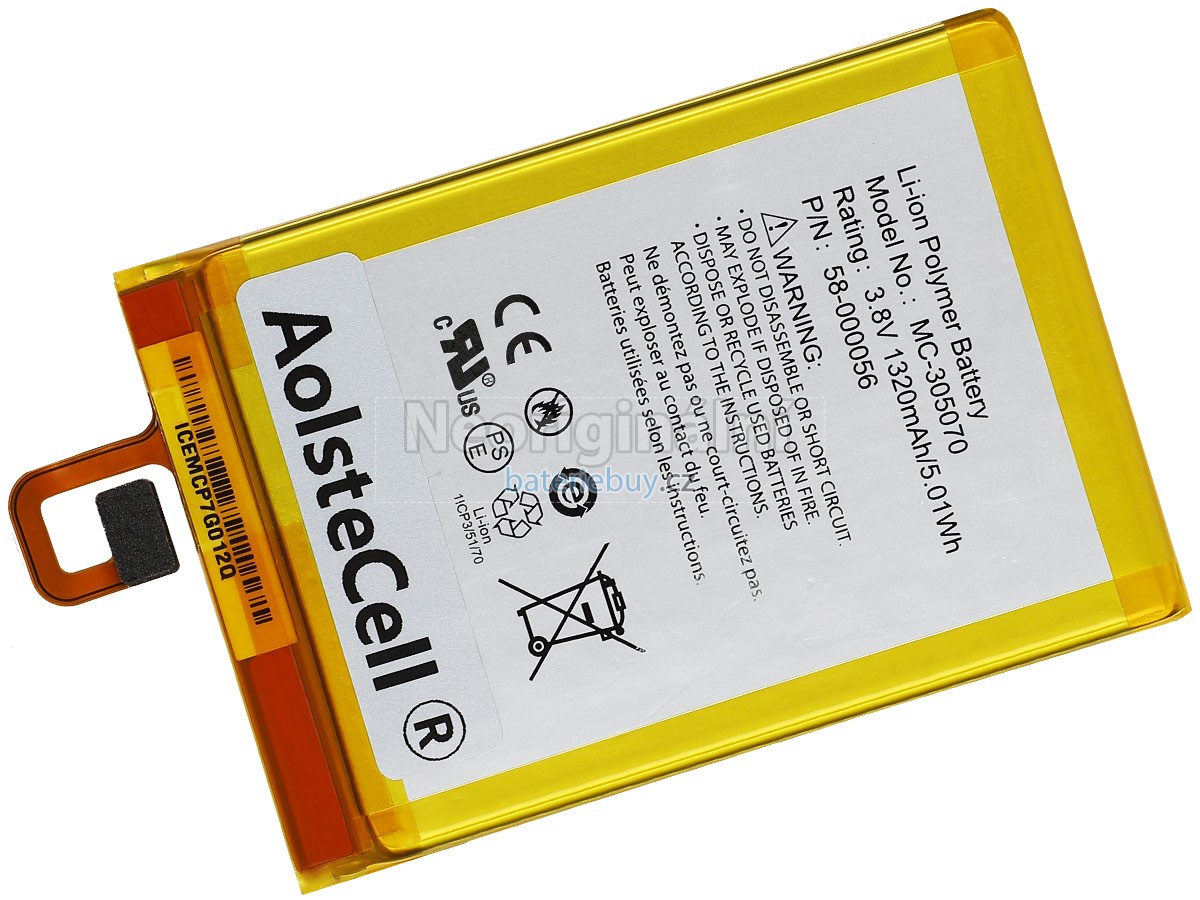 Nahrazení Amazon 58-000056 baterie