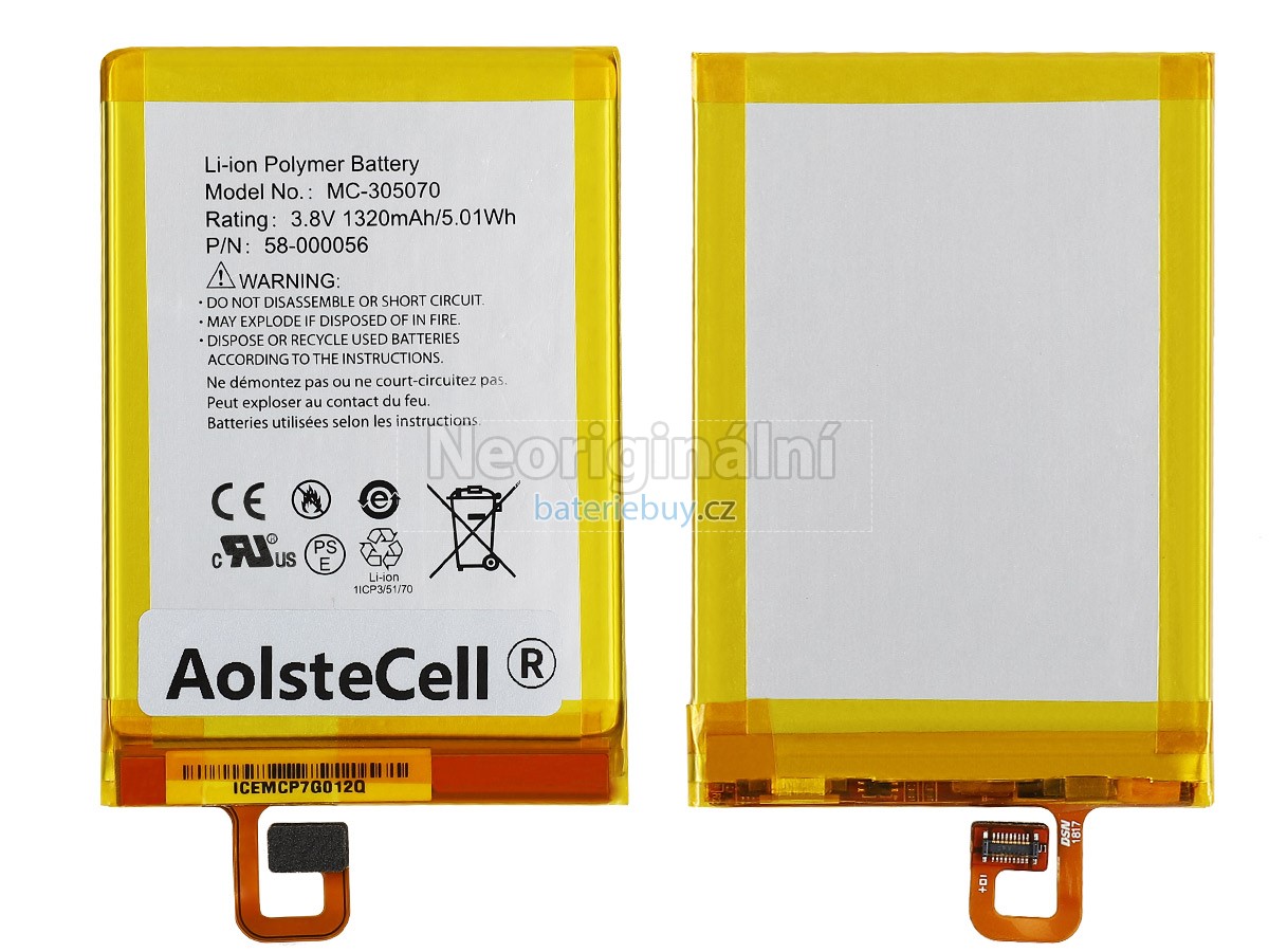 Nahrazení Amazon 58-000056 baterie