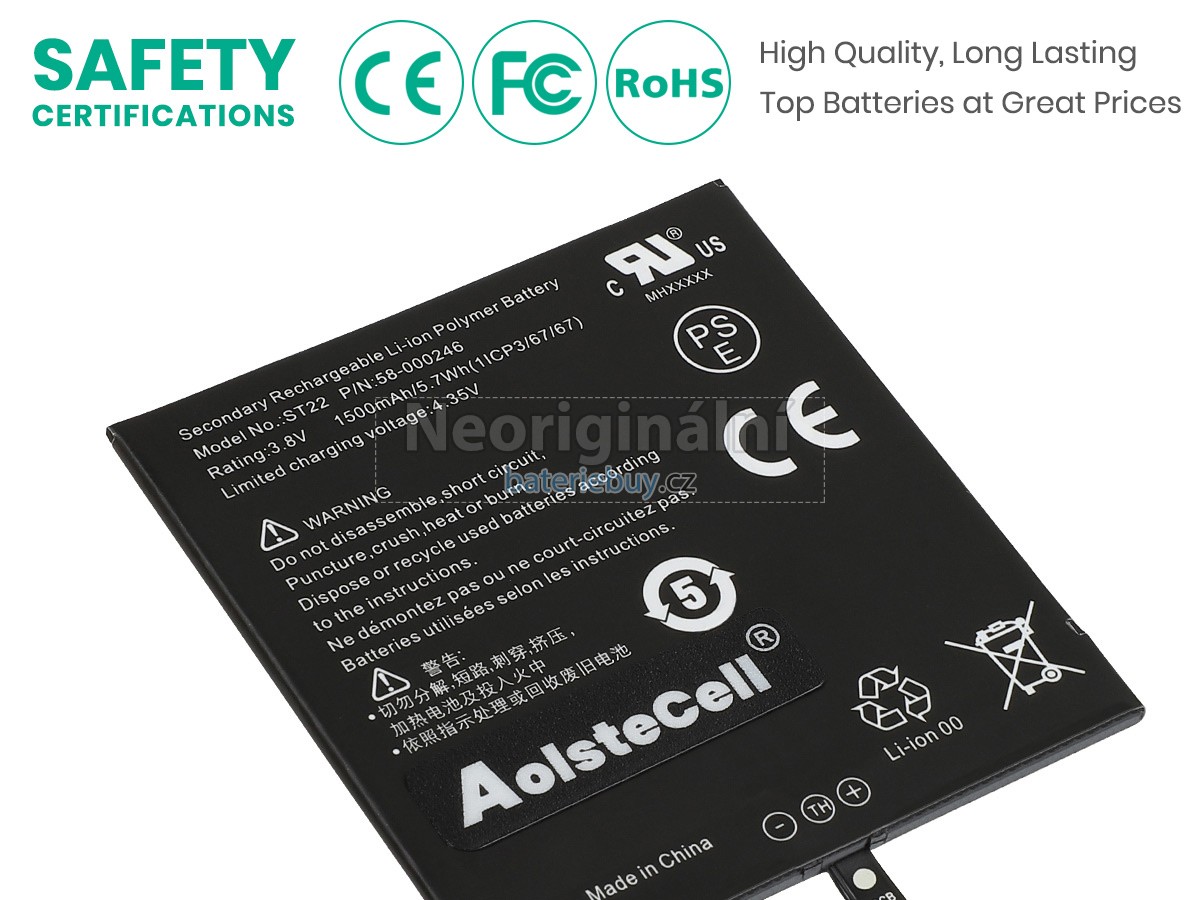 Nahrazení Amazon 26S1017 baterie