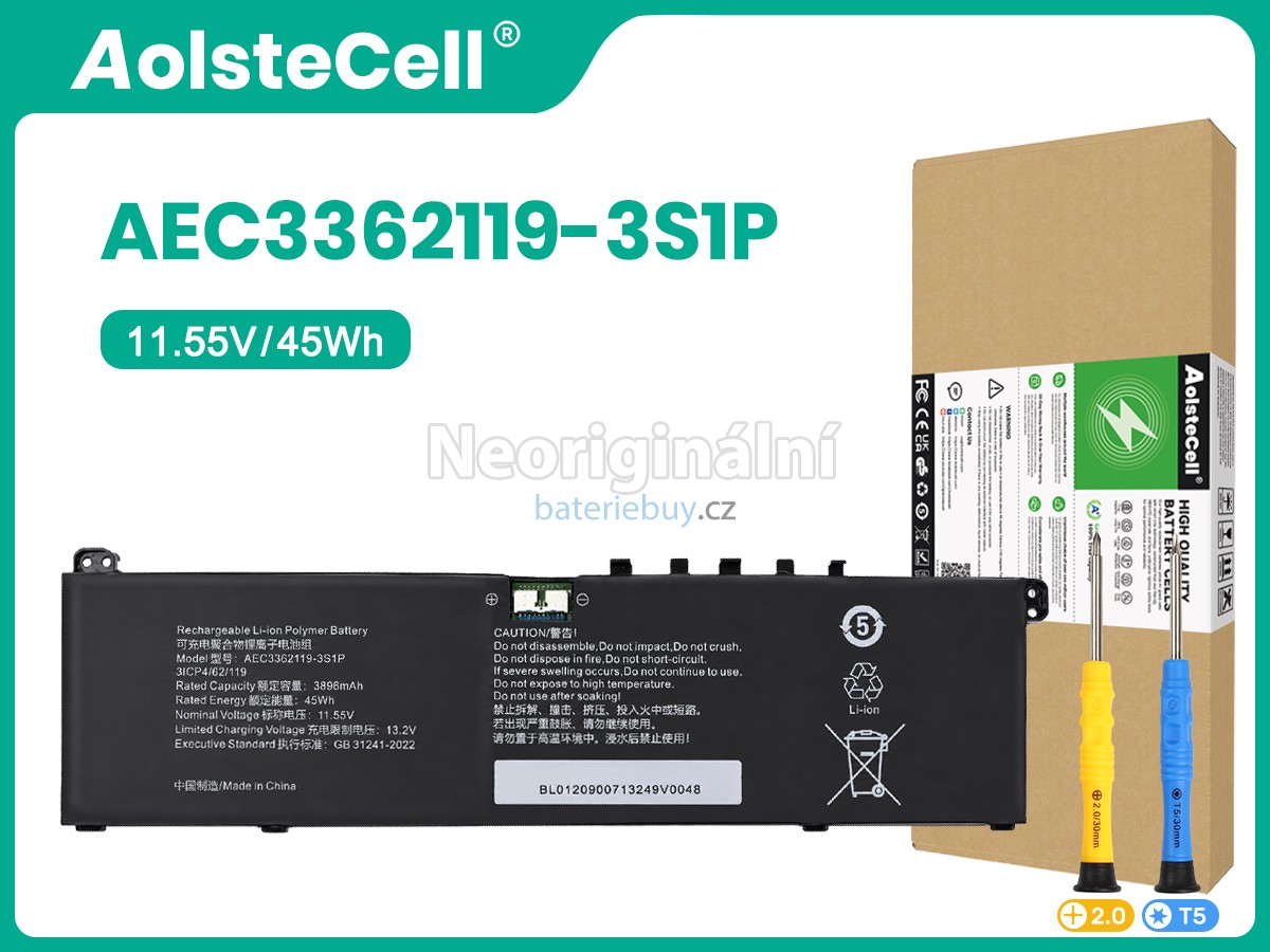 Nahrazení AolsteCell AEC3362119-3S1P baterie