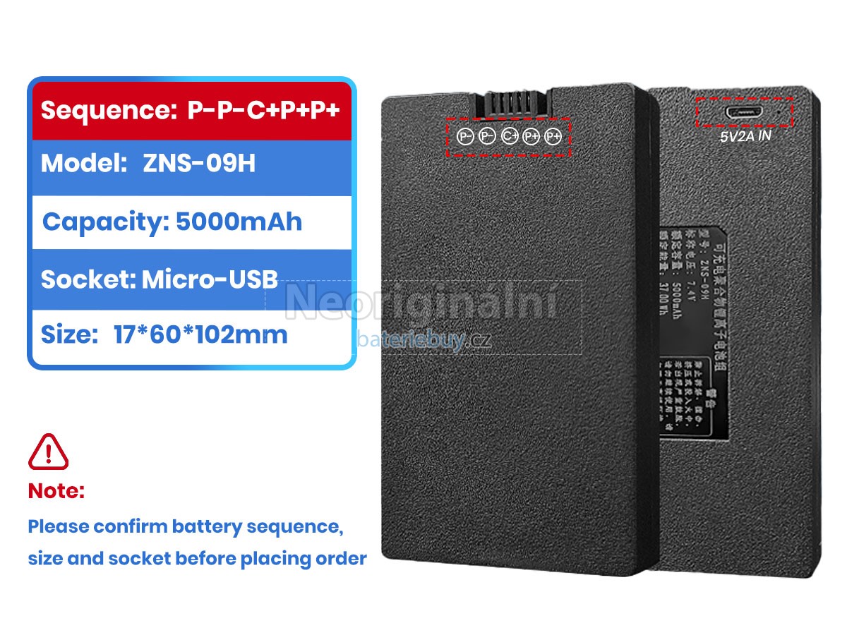 Nahrazení AolsteCell ZNS-09H baterie