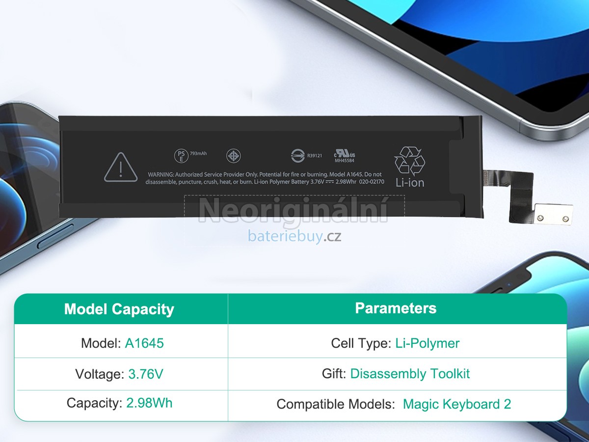 Nahrazení Apple A1645 baterie