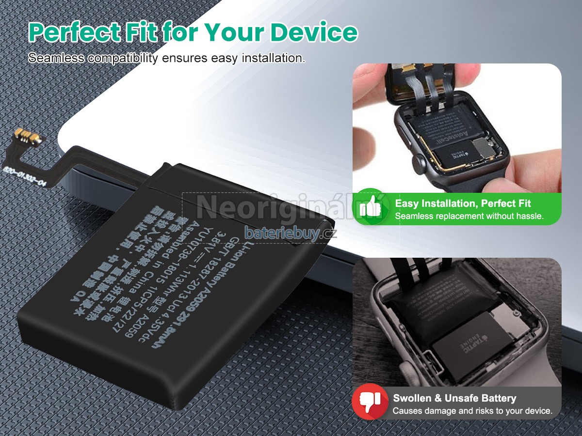 Nahrazení Apple WATCH Series 4 HERMES GPS 44MM baterie