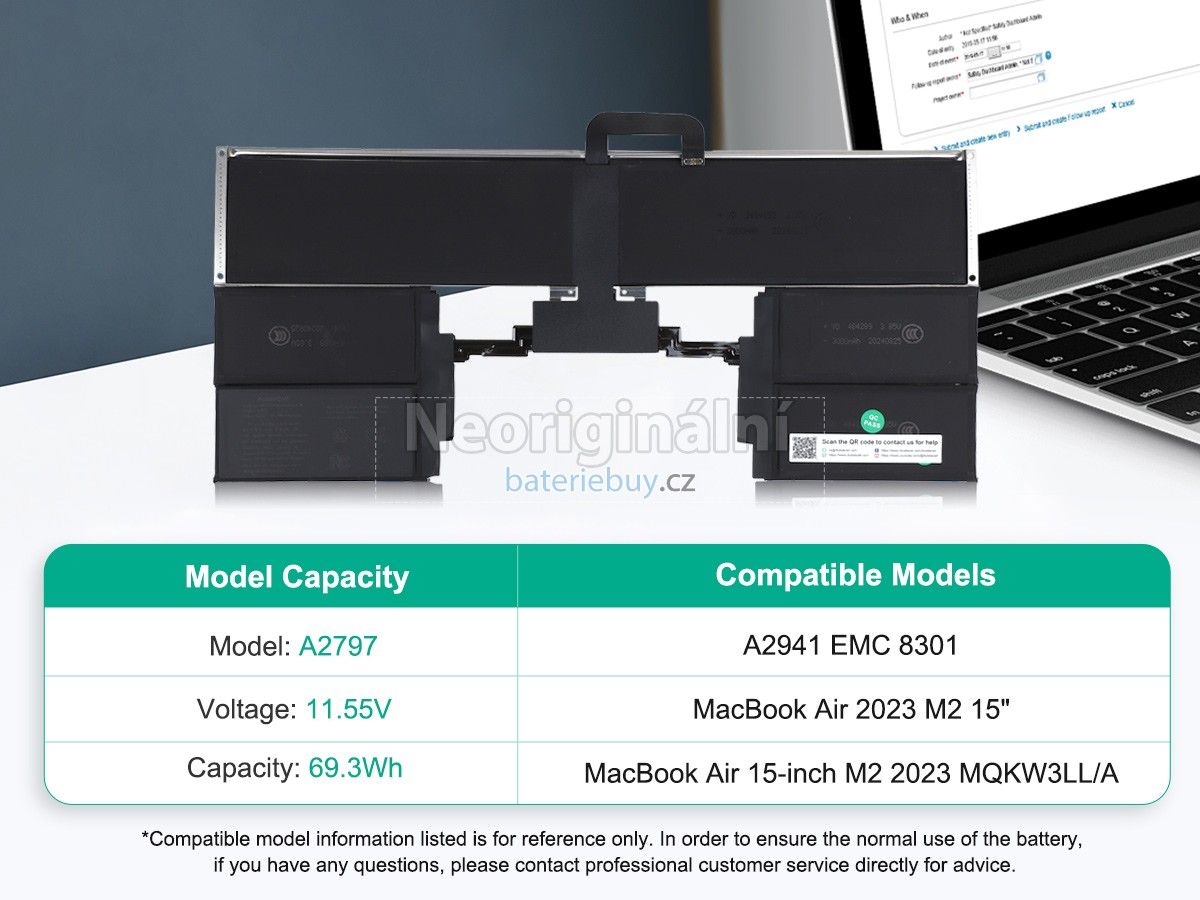 Nahrazení Apple MQKW3LL/A baterie