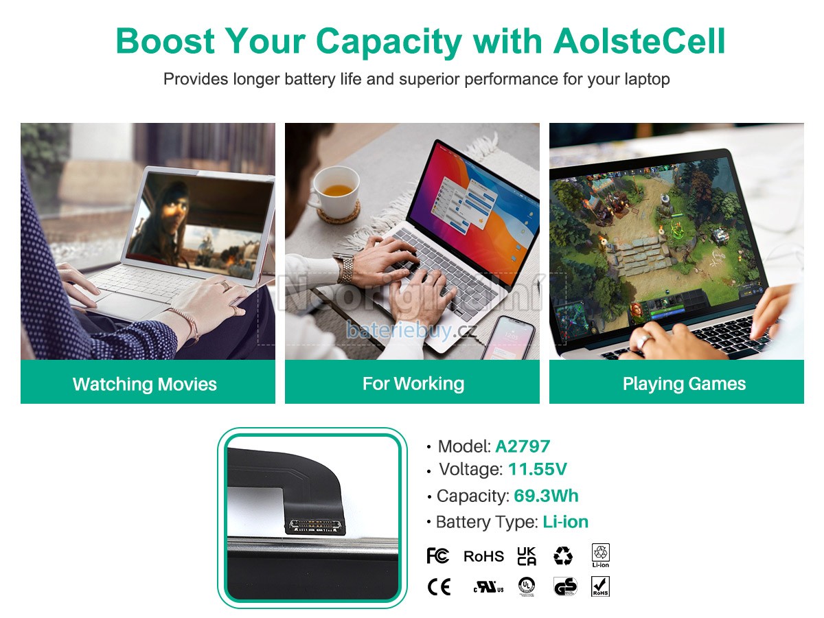 Nahrazení Apple MQKW3LL/A baterie