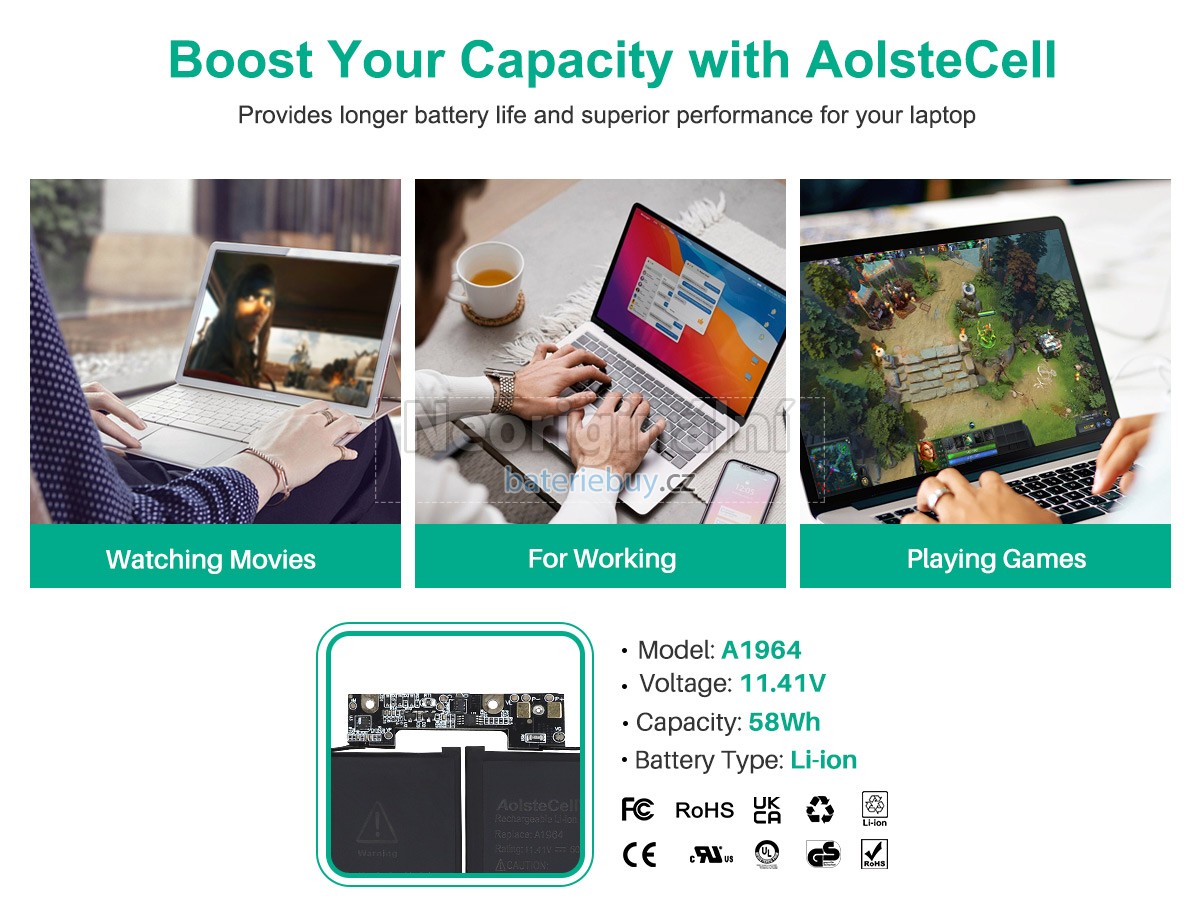 Nahrazení Apple MacBook Pro 13-inch Core I5 2.0 2020 4 TB 3 baterie