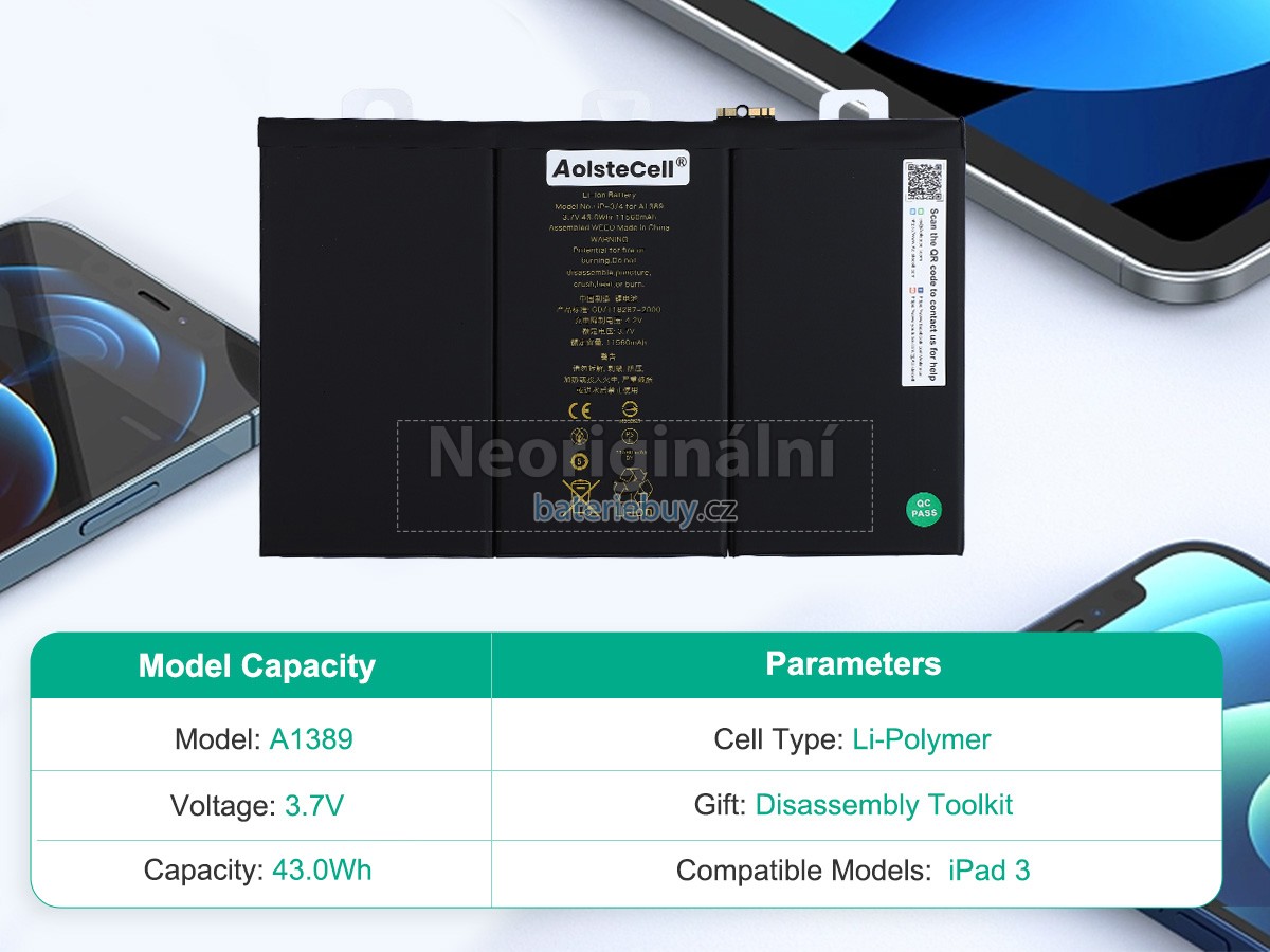 Nahrazení Apple A1403(EMC 2499) baterie