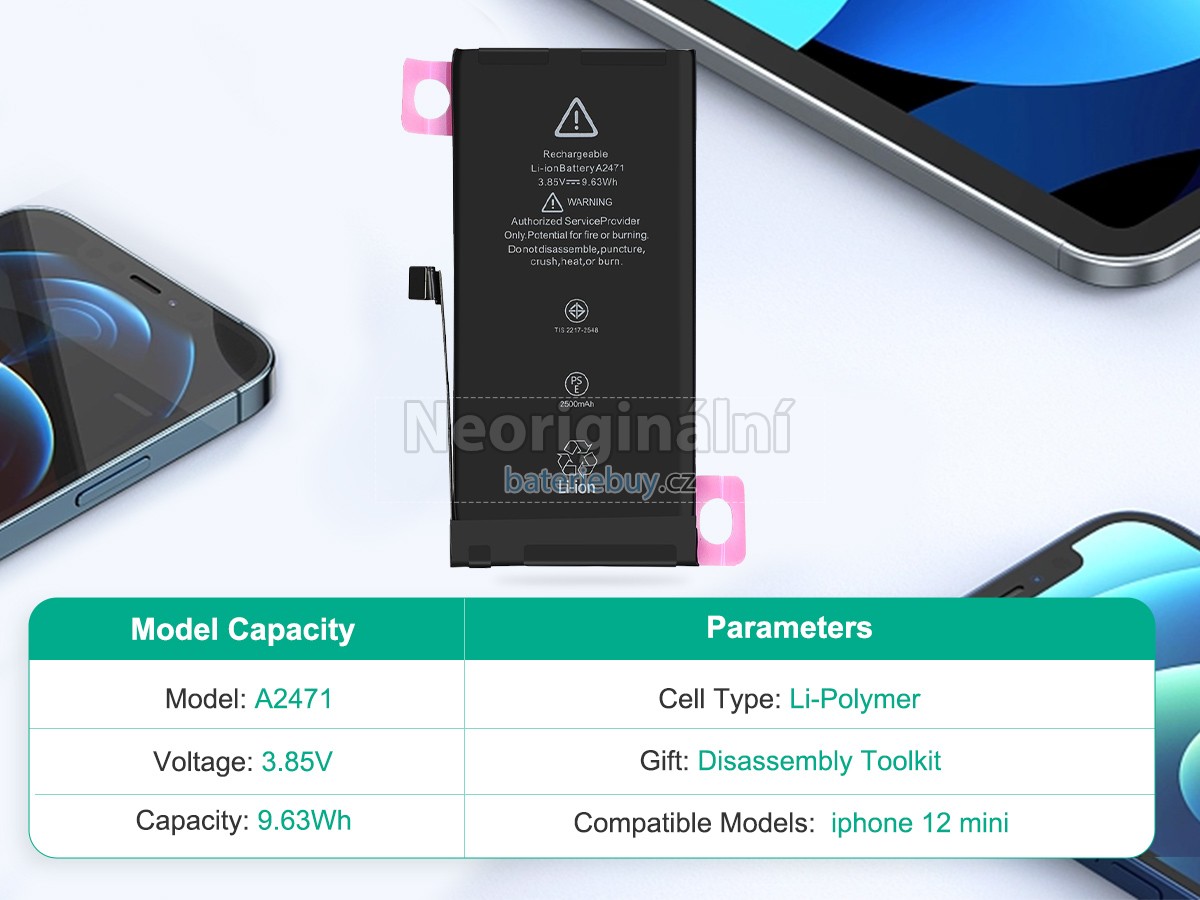 Nahrazení Apple A2471 baterie