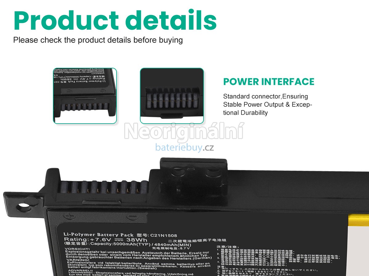 Nahrazení Asus VivoBook X456UQ baterie