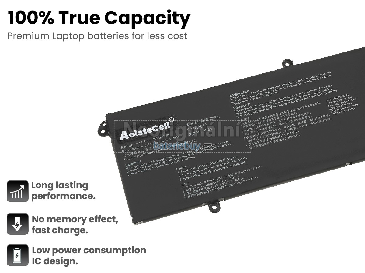 Nahrazení Asus VivoBook Pro 14X OLED N7400PC-KM108 baterie