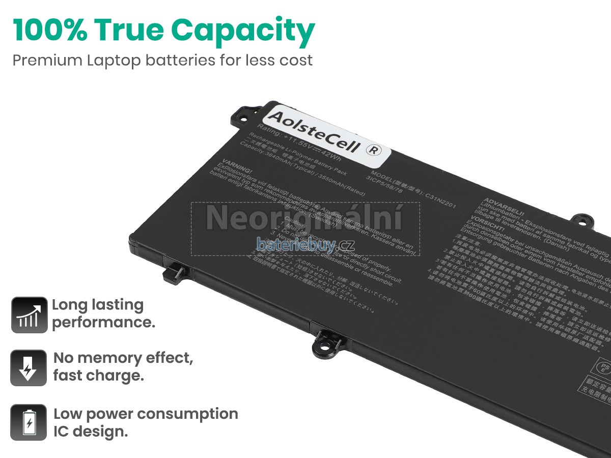 Nahrazení Asus VivoBook 15 X1504ZA-BS51-CB baterie