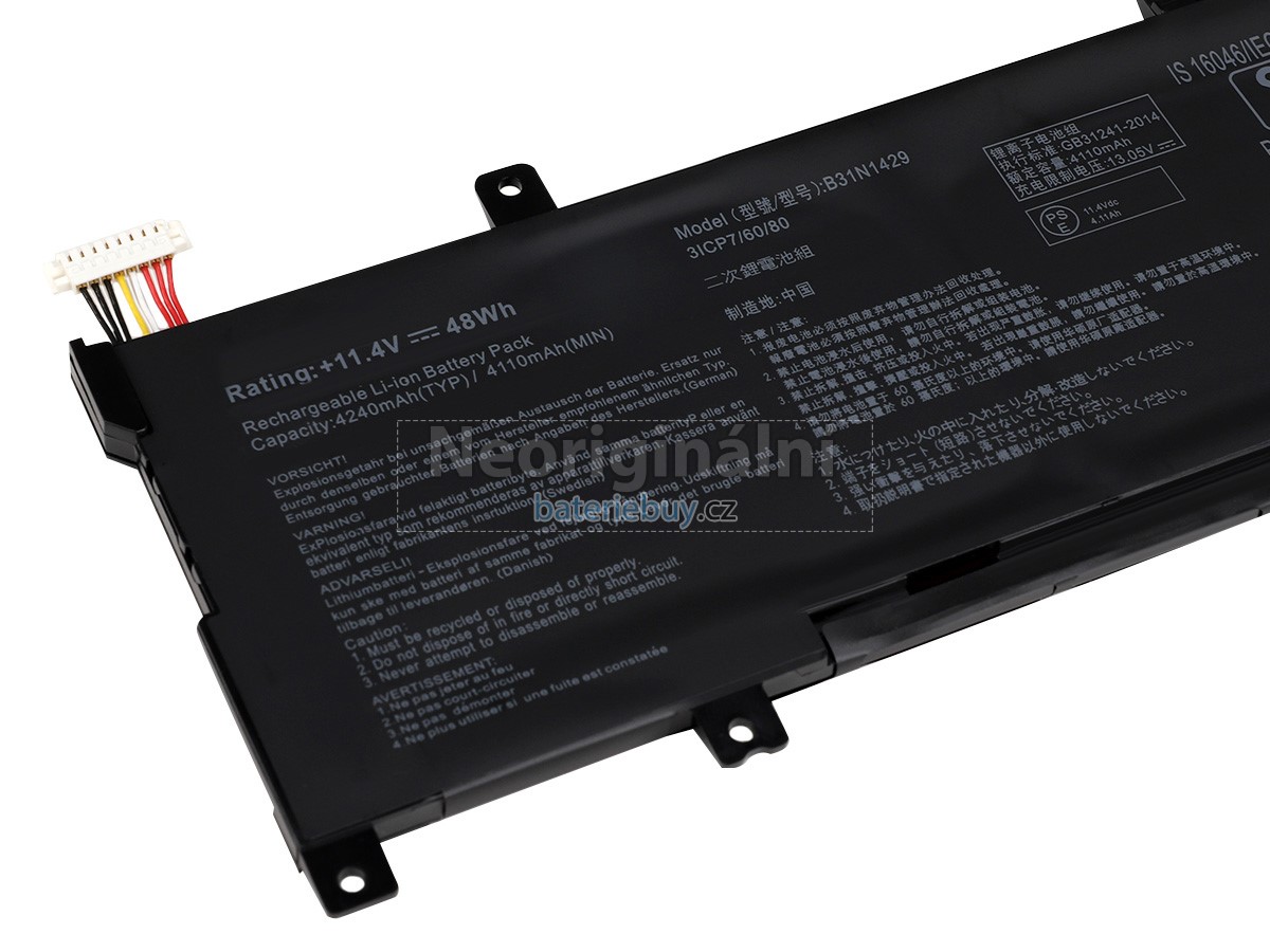 Nahrazení Asus B31N1429 baterie