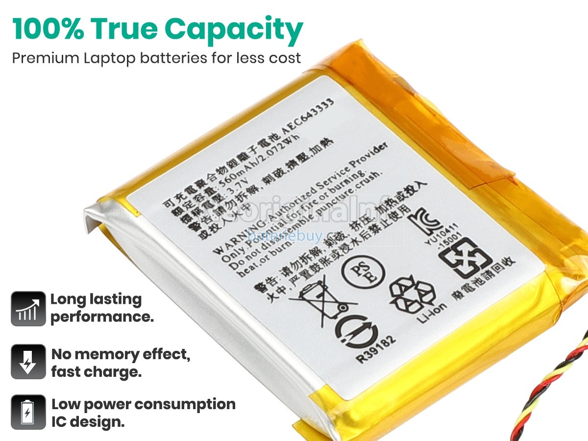 Nahrazení Beats AEC643333 baterie