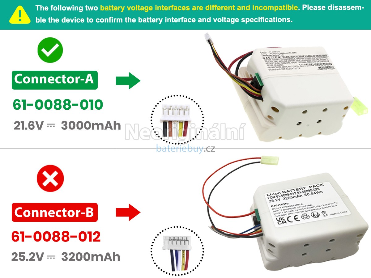 Nahrazení Bissell 1621066 baterie
