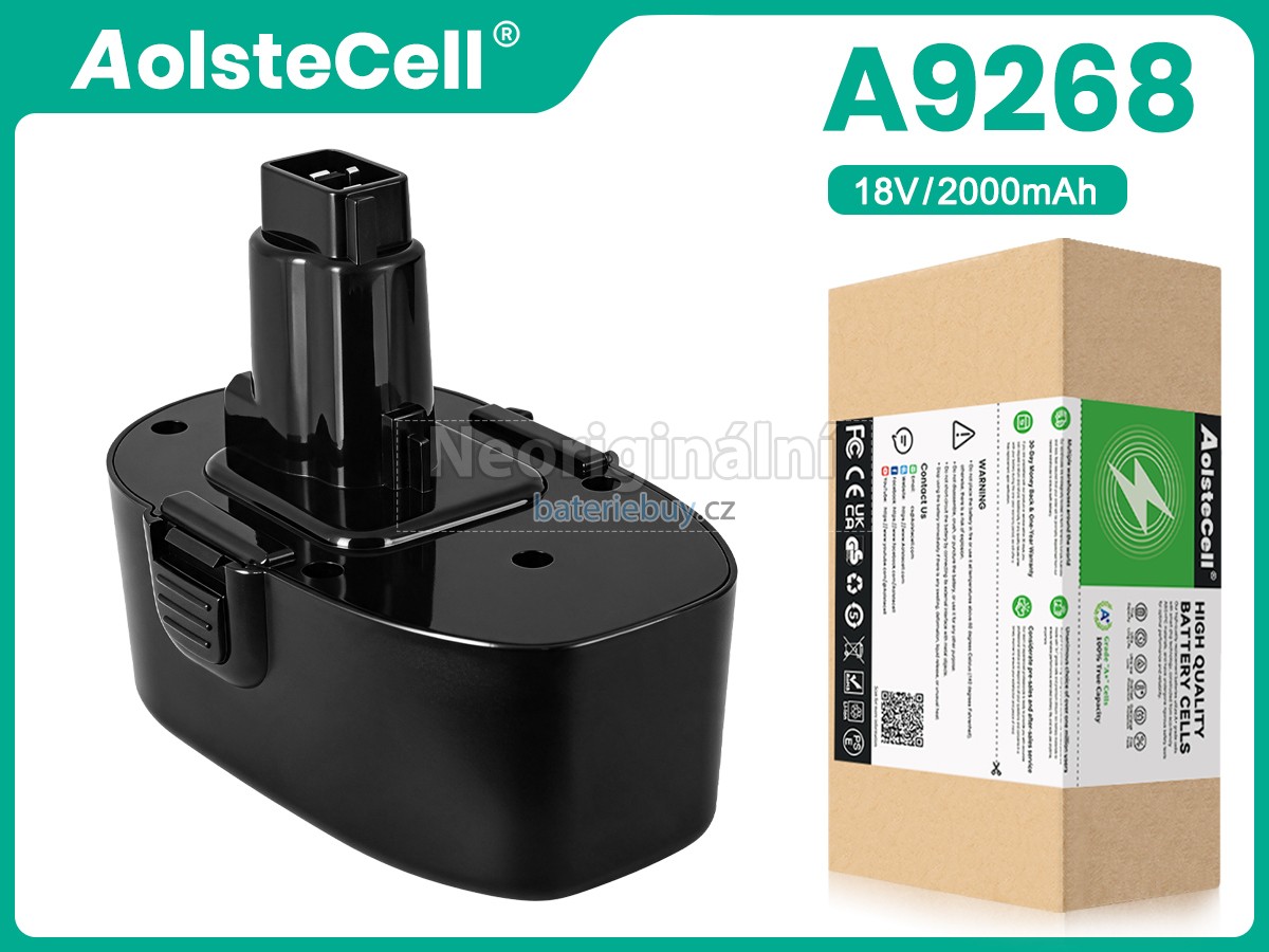 Nahrazení Black Decker A9268 baterie