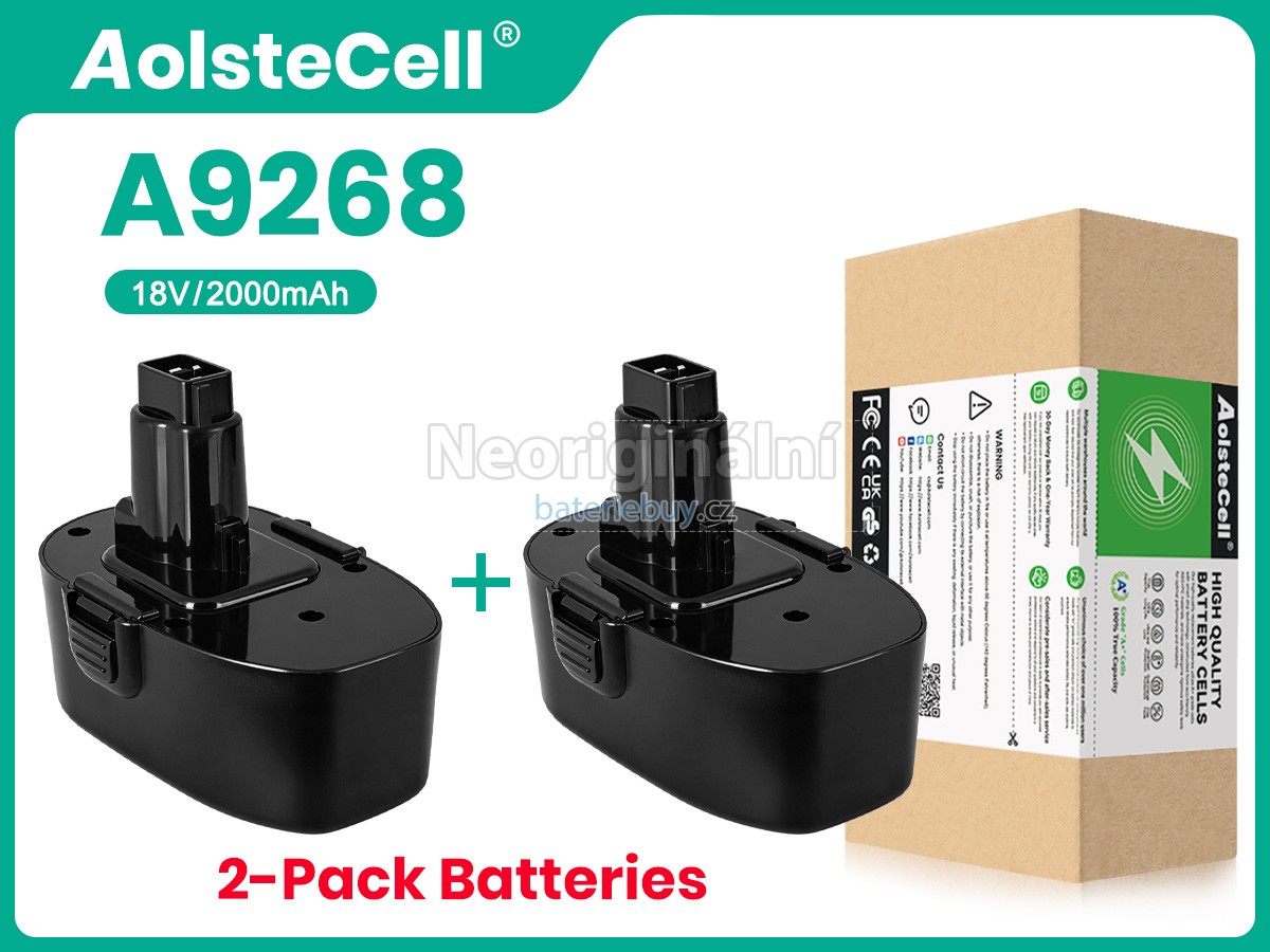 Nahrazení Black Decker A9268 baterie