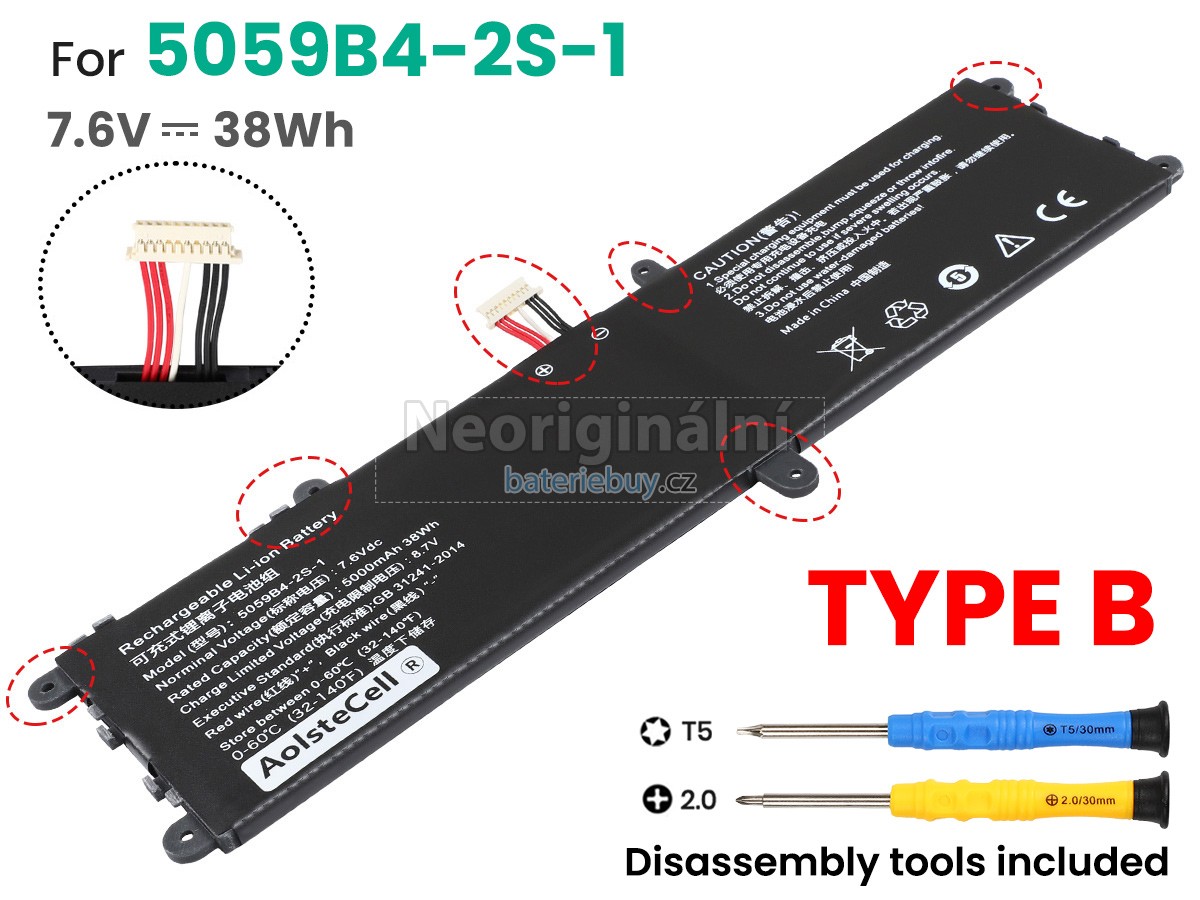 Nahrazení CHUWI 5059B4-2S baterie