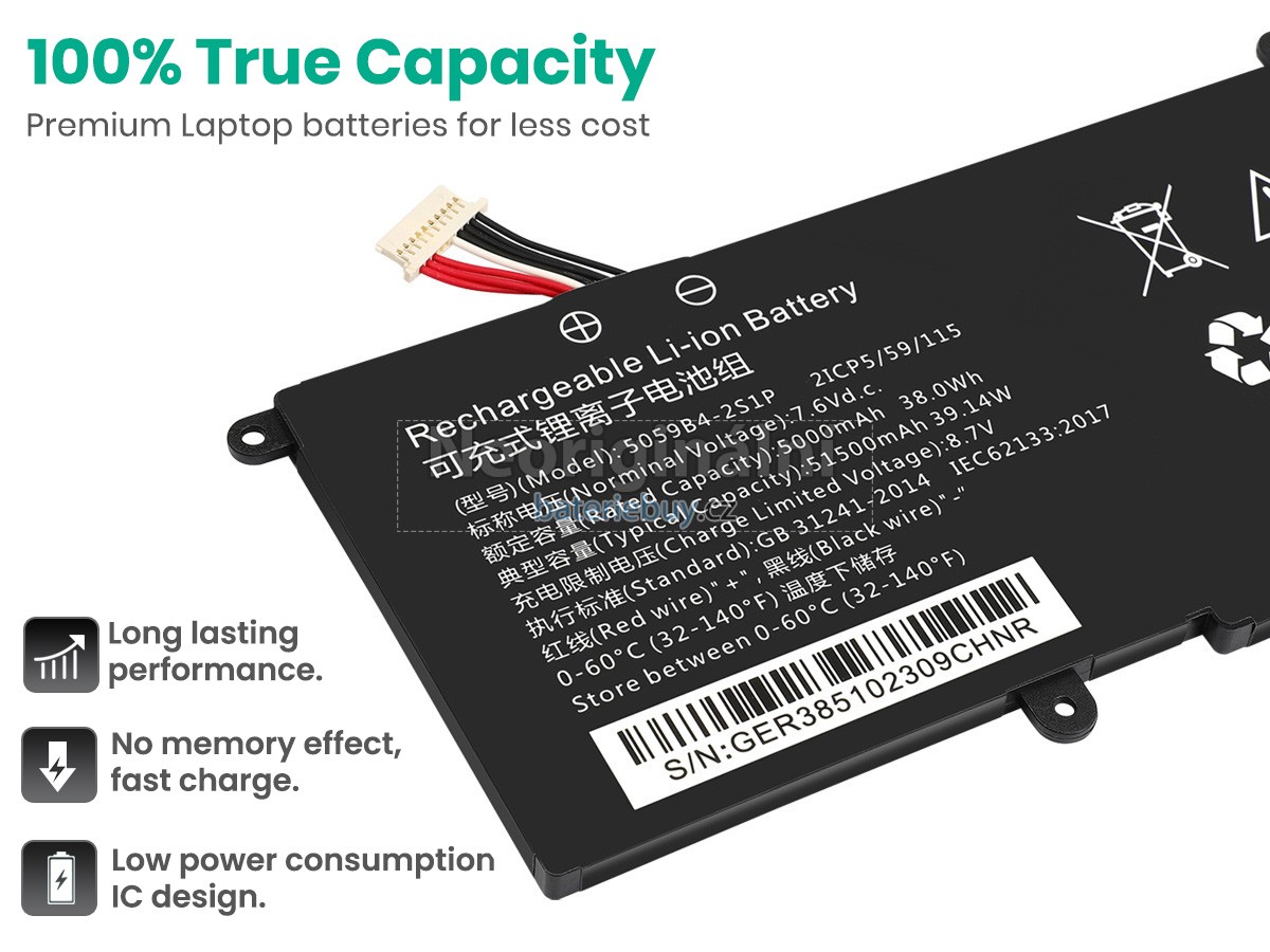 Nahrazení CHUWI 5059B4-2S baterie