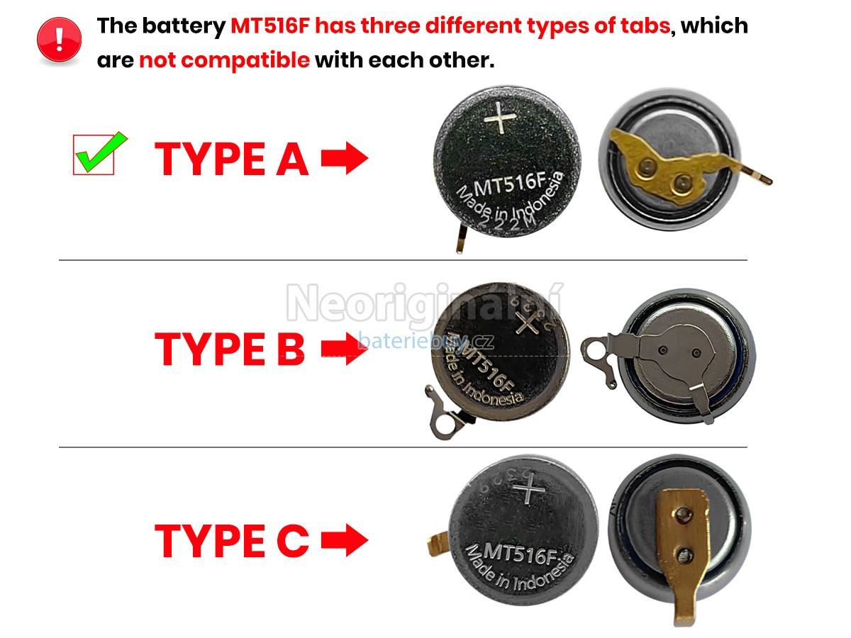 Nahrazení CITIZEN MT516F baterie