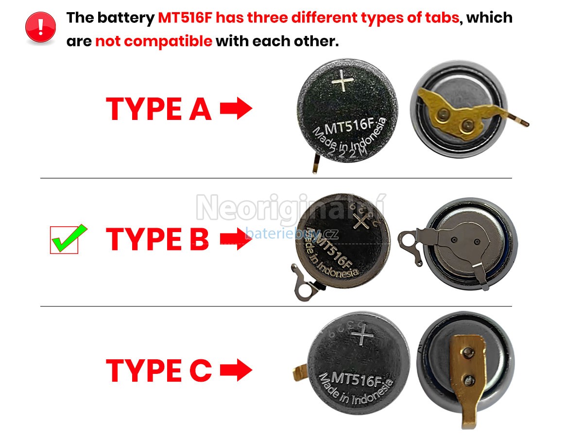 Nahrazení CITIZEN MT516F baterie