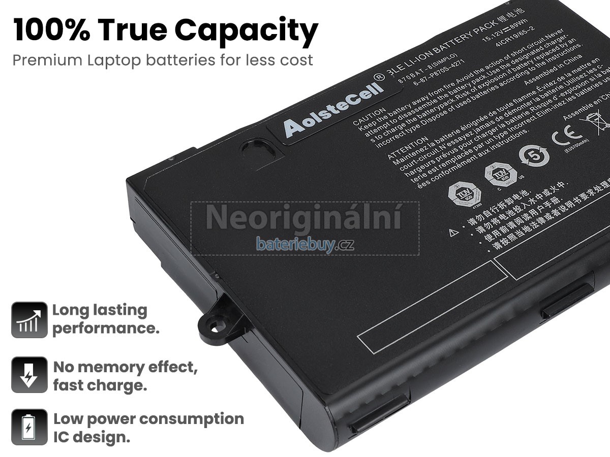 Nahrazení Clevo P870DM2 baterie