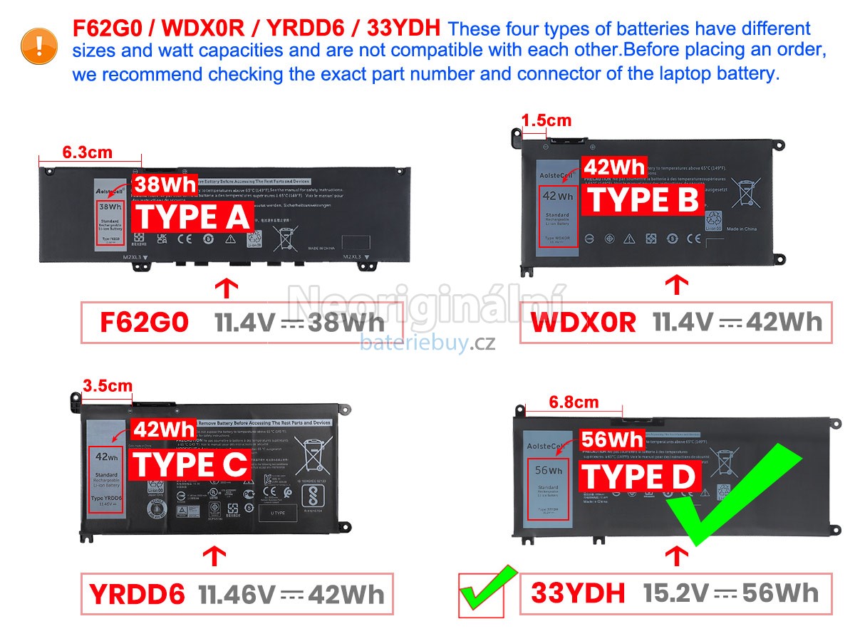 Nahrazení Dell Inspiron 13 7000 2-IN-1 baterie