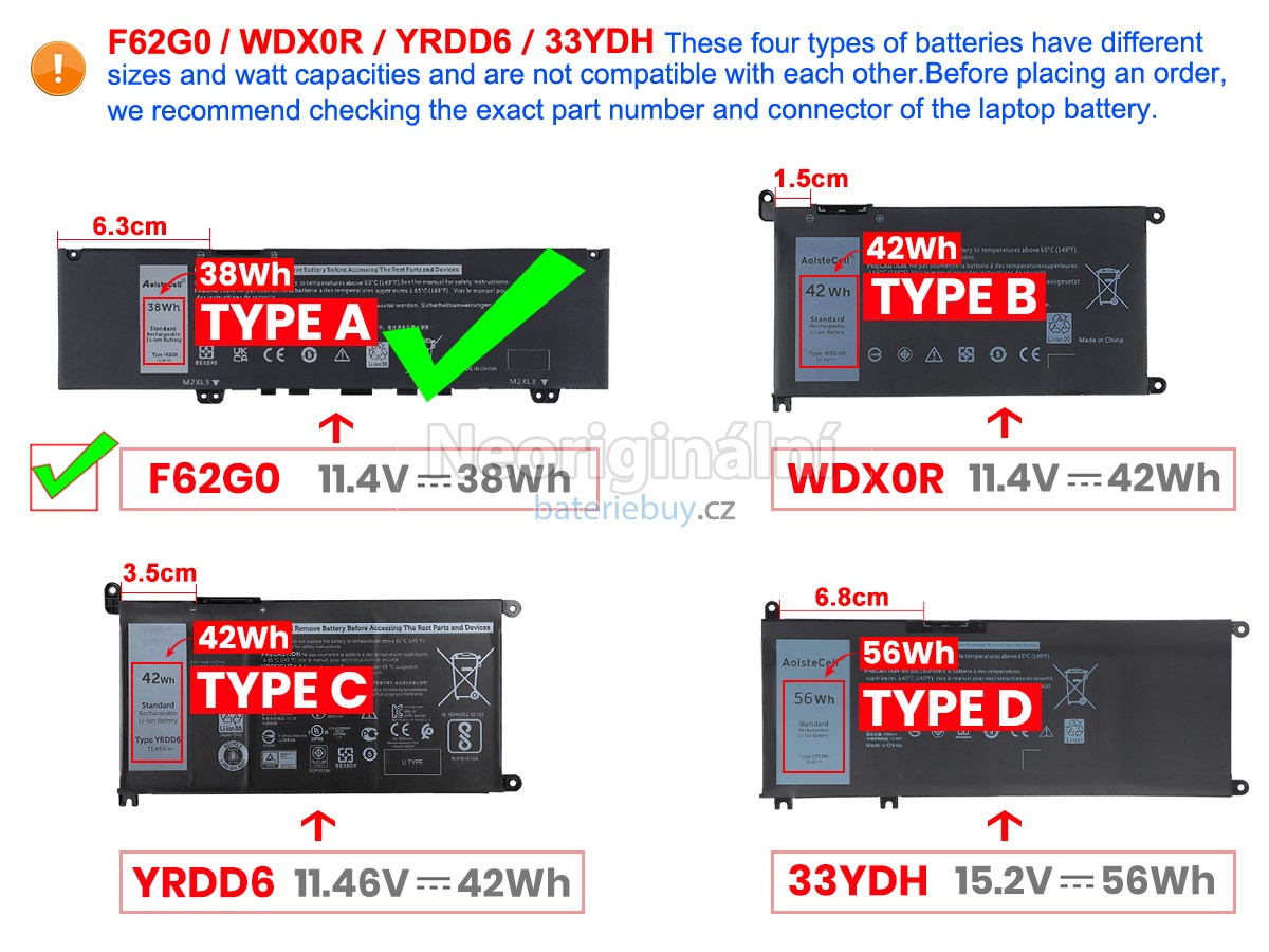 Nahrazení Dell Inspiron 13 7000 2-IN-1 baterie
