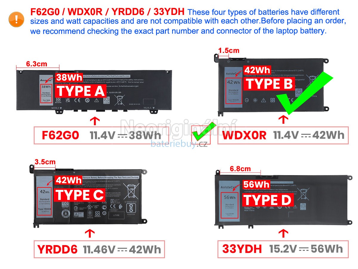 Nahrazení Dell Inspiron 13 7000 2-IN-1 baterie