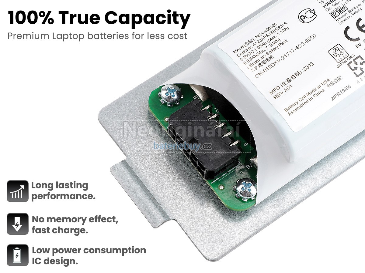 Nahrazení Dell 0KVY4F baterie