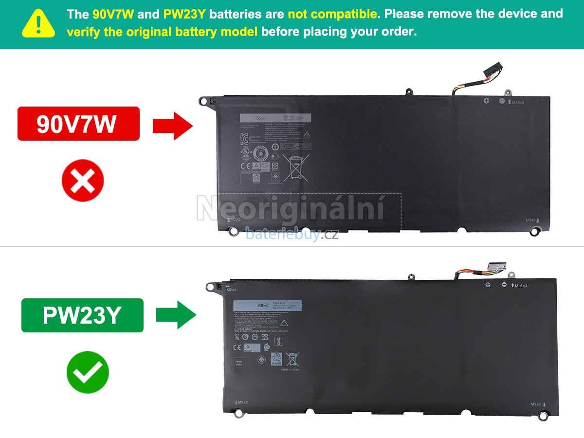 Nahrazení Dell P54G002 baterie