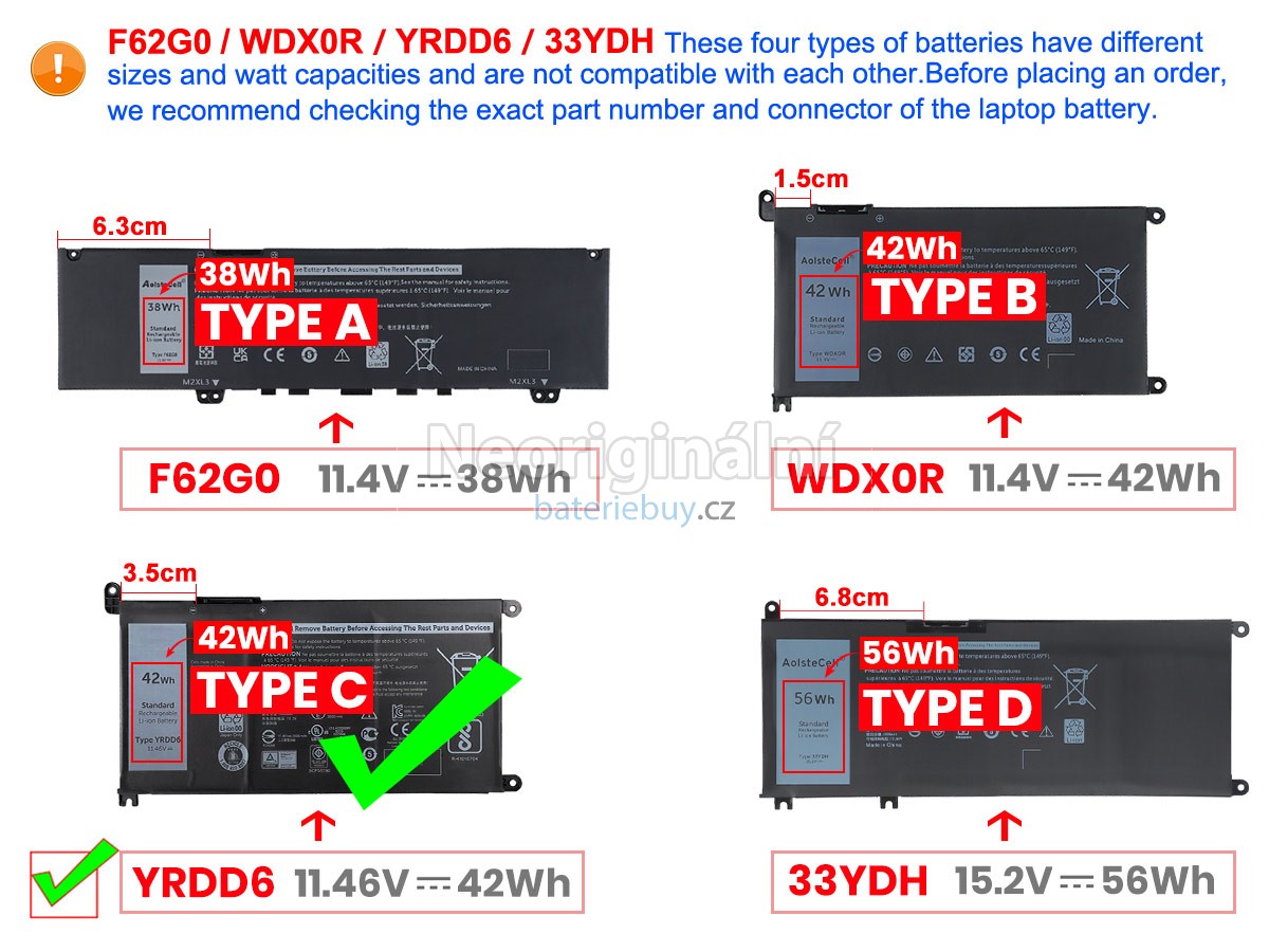 Nahrazení Dell Inspiron 13 7000 2-IN-1 baterie