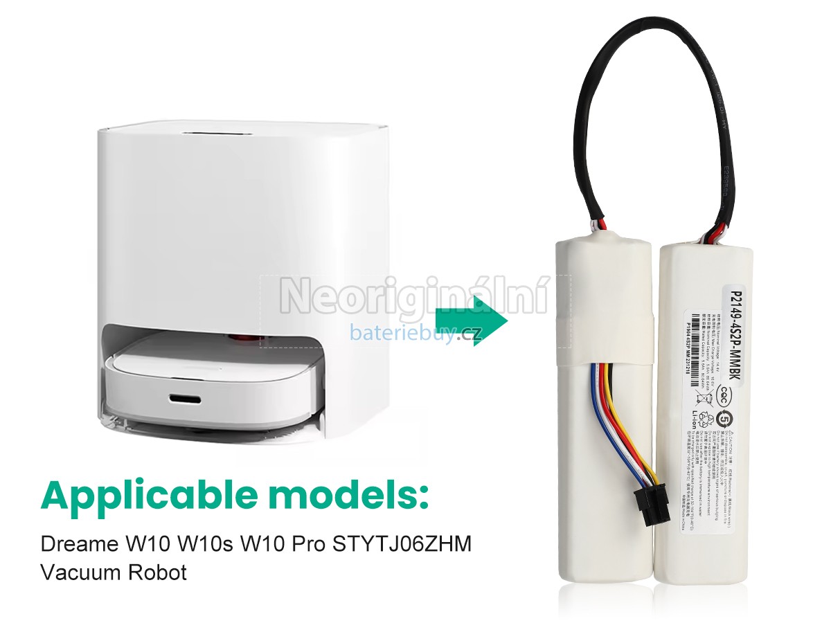 Nahrazení Dreame P2149-4S2P-MMBK baterie