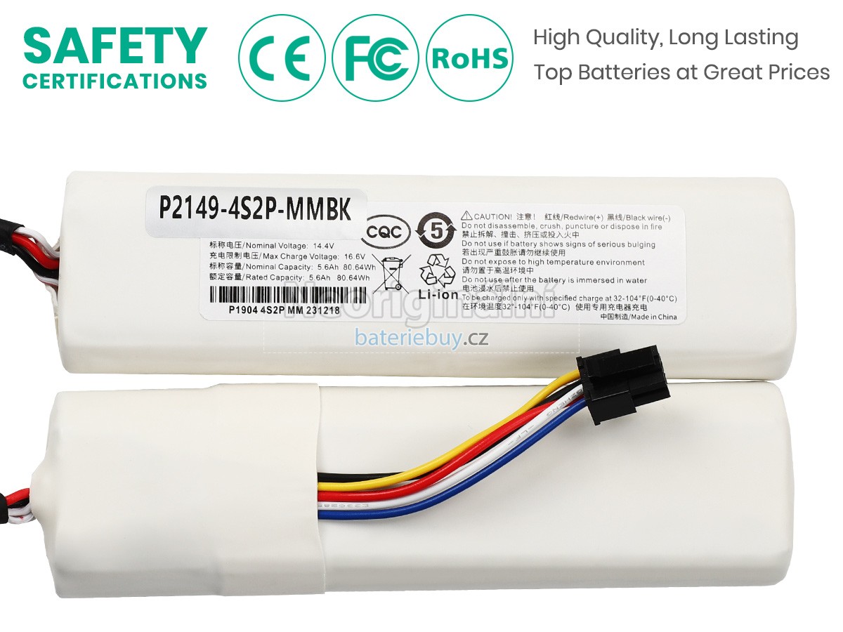 Nahrazení Dreame P2149-4S2P-MMBK baterie