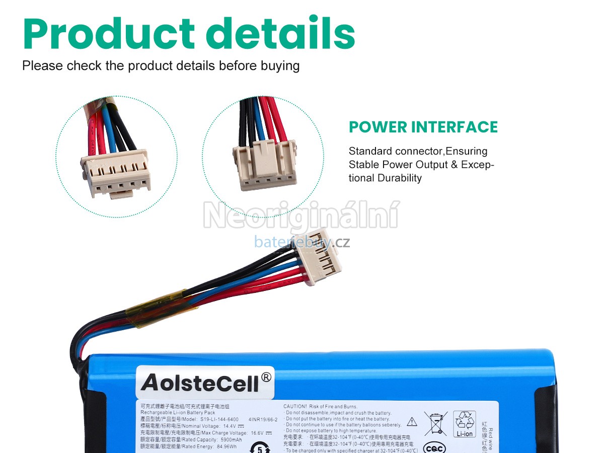 Nahrazení Ecovacs S19-LI-144-6400 baterie