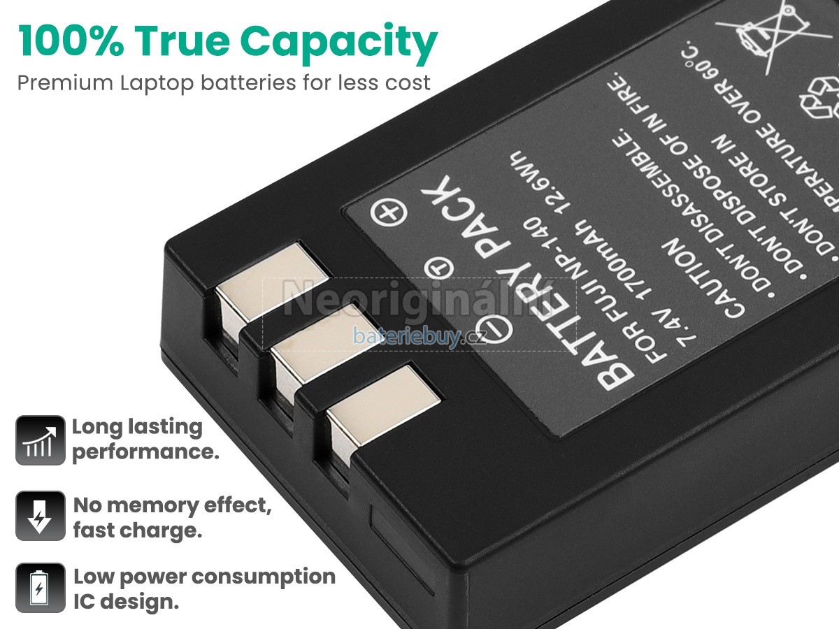 Nahrazení Fujifilm FNP140 baterie