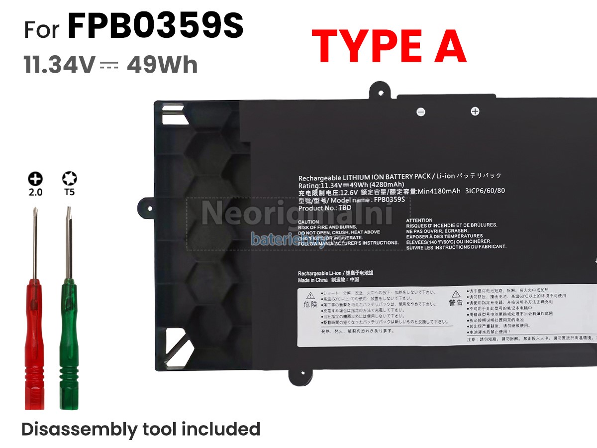 Nahrazení Fujitsu FMVNBP253 baterie