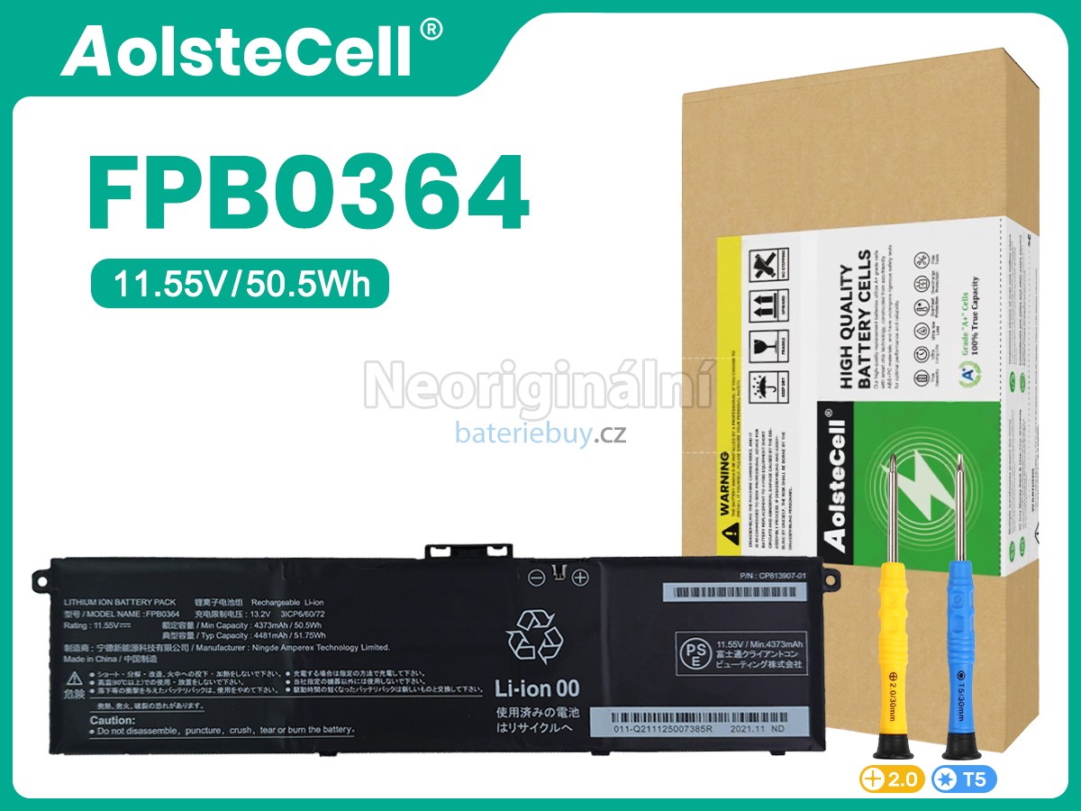 Nahrazení Fujitsu CP813907-01 baterie