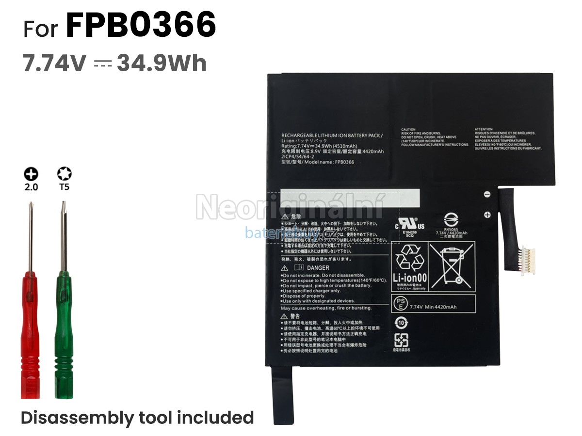 Nahrazení Fujitsu Stylistic R726 baterie