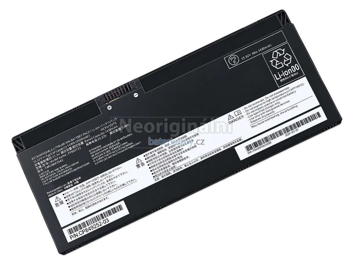 Nahrazení Fujitsu CP854407-02 baterie