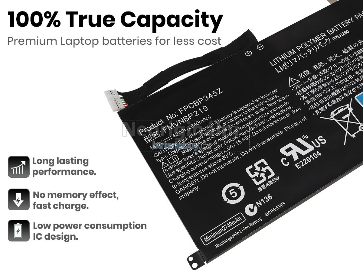 Nahrazení Fujitsu FMVNBP219 baterie
