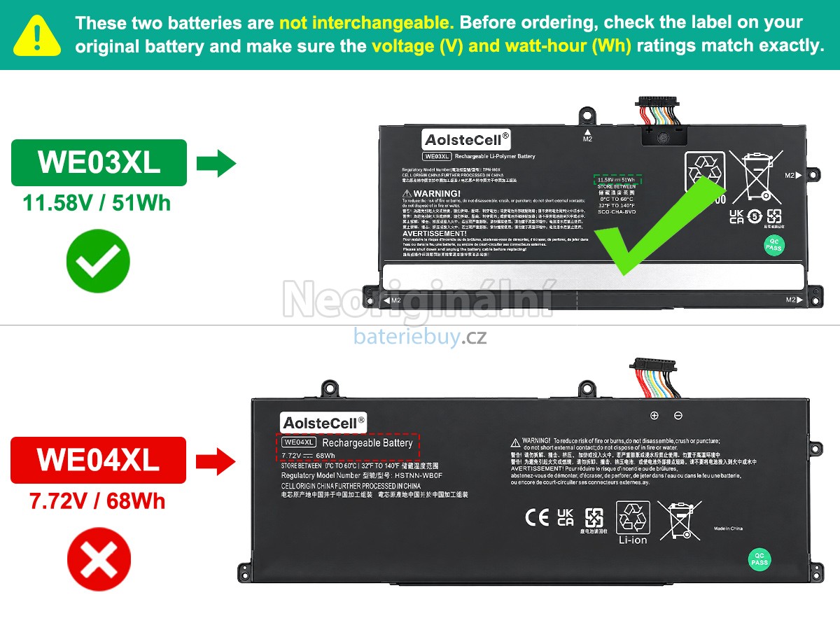 Nahrazení HP Pavilion Plus 14-EY0000NS baterie