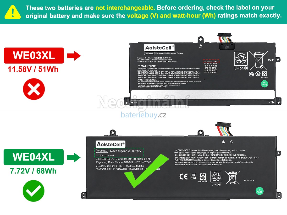 Nahrazení HP Pavilion Plus 14-EY0000NS baterie