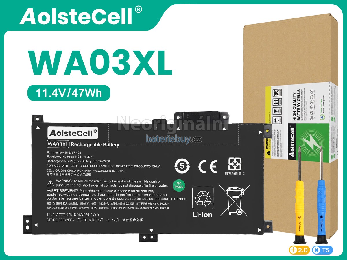 Nahrazení HP Pavilion X360 15-BR082WM baterie