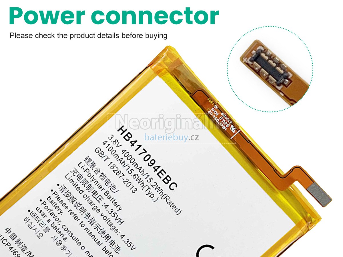 Nahrazení Huawei HB417094EBC baterie