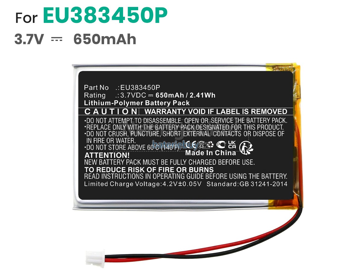 Nahrazení Ingenico EU383450P baterie