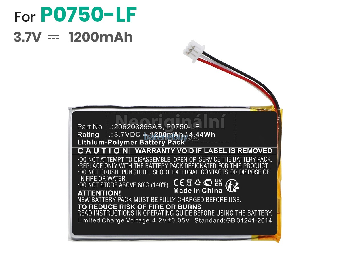 Nahrazení Ingenico P0750-LF baterie