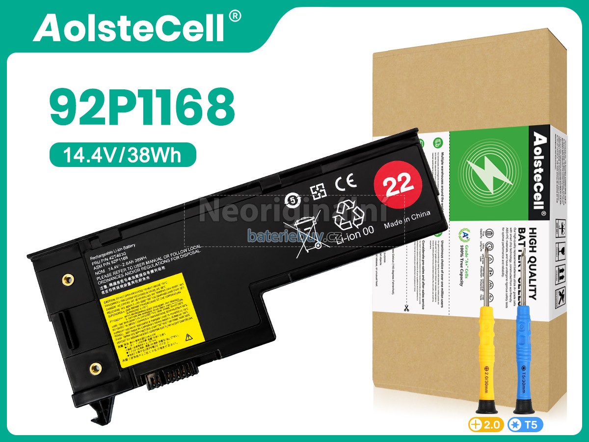 Nahrazení Lenovo 92P1168 baterie